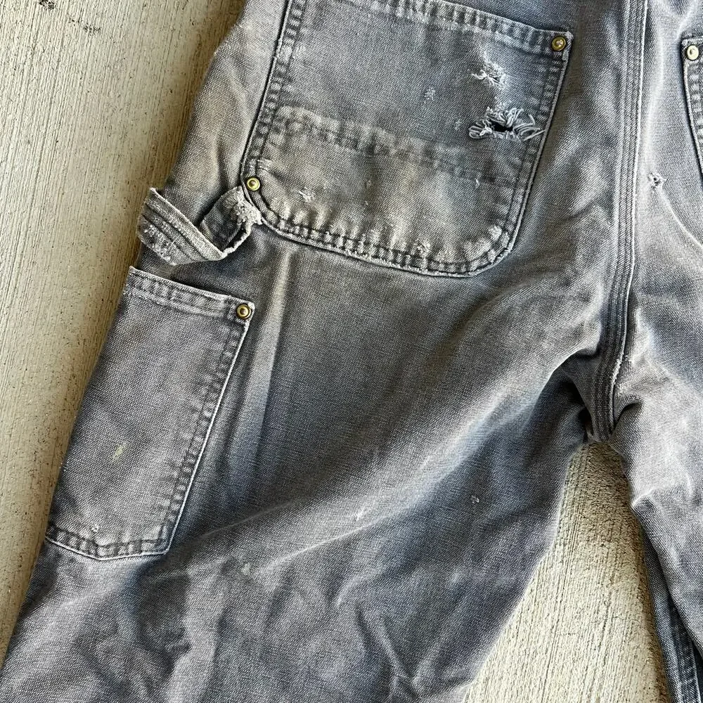 Carhartt B01 GVL gray double knee work wear carpenter pants